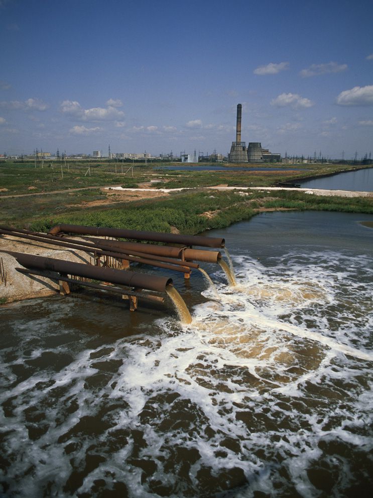 in surface water category of pollution. Industrial runoff pipes are biggest source