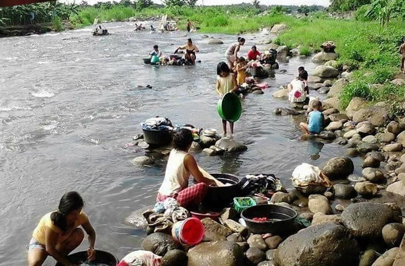 in category of water pollution washing clothes on river bank will pollutes its water with phosphate etc.